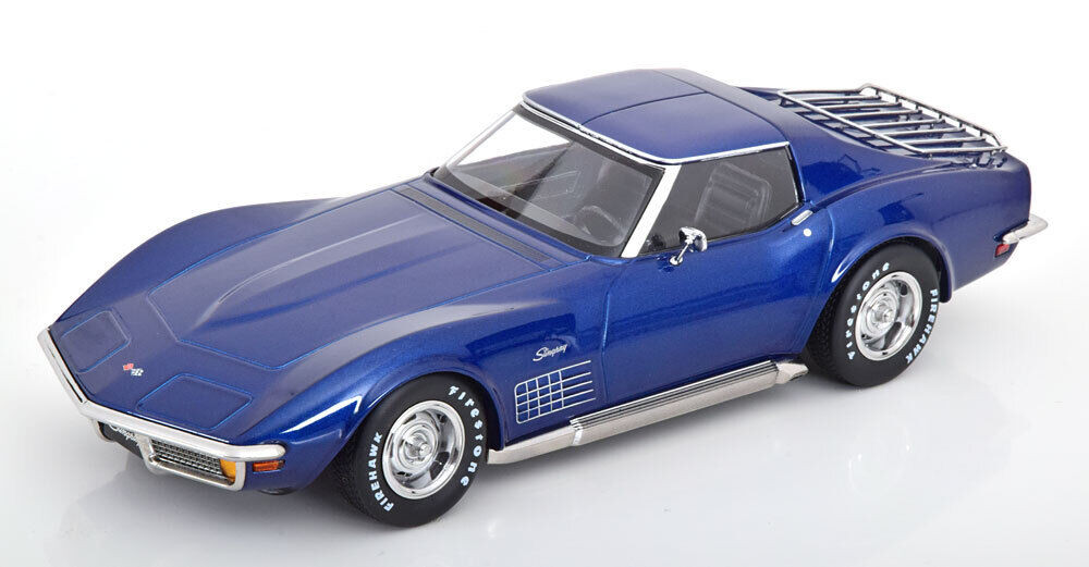 1/18 KK-Scale 1972 Chevrolet Corvette C3 (Blue Metallic) Diecast