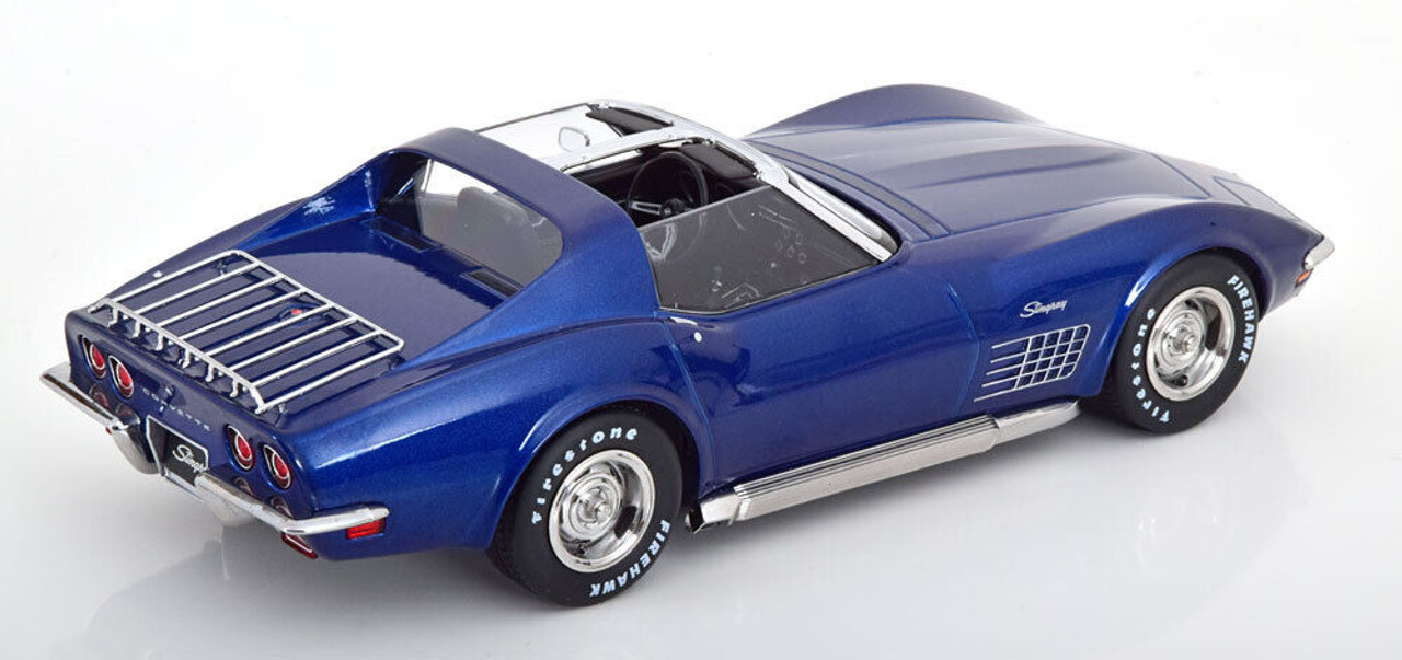 1/18 KK-Scale 1972 Chevrolet Corvette C3 (Blue Metallic) Diecast Car Model