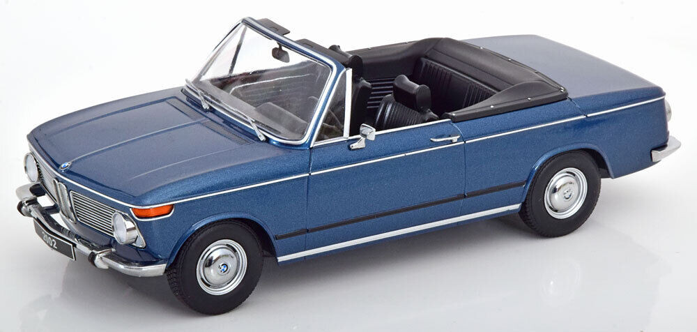 1/18 KK-Scale 1971 BMW 2002 Cabriolet (Dark Blue Metallic) Diecast