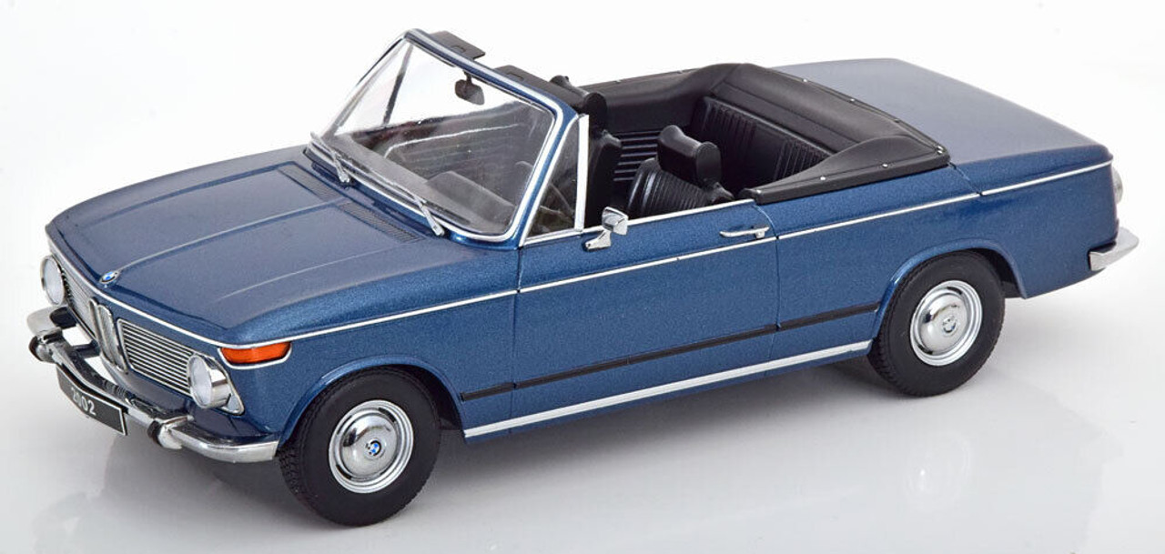 1/18 KK-Scale 1971 BMW 2002 Cabriolet (Dark Blue Metallic) Diecast Car Model