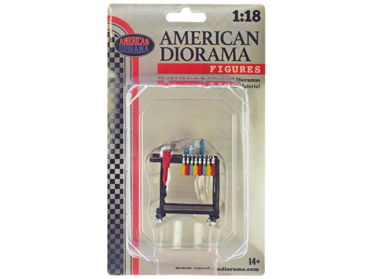 "Detail Masters" Figure 3 (Detailing Cart) for 1/18 Scale Models by American Diorama