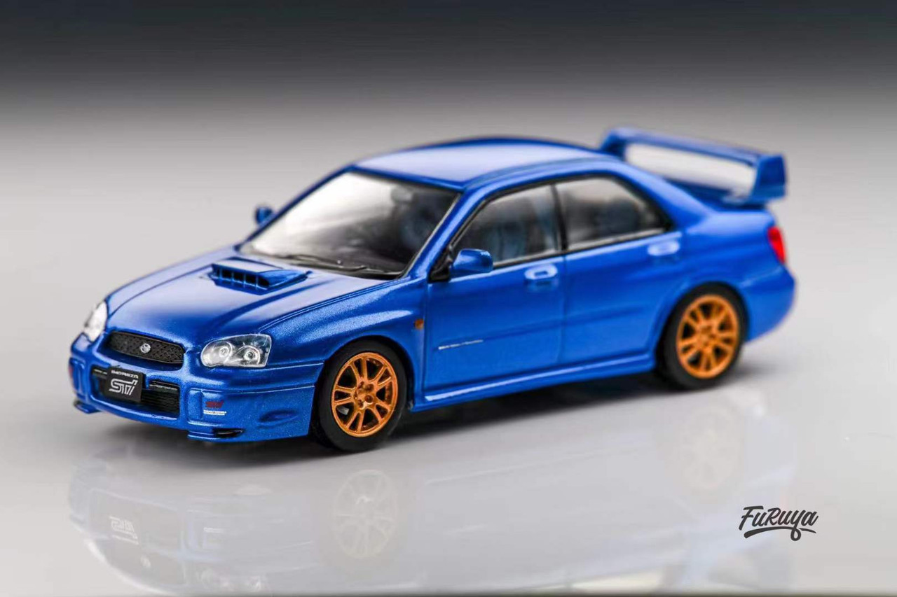 1/64 Furuya Subaru Impreza WRX STi GD Sedan 8th Generation (Blue) Diecast Car Model