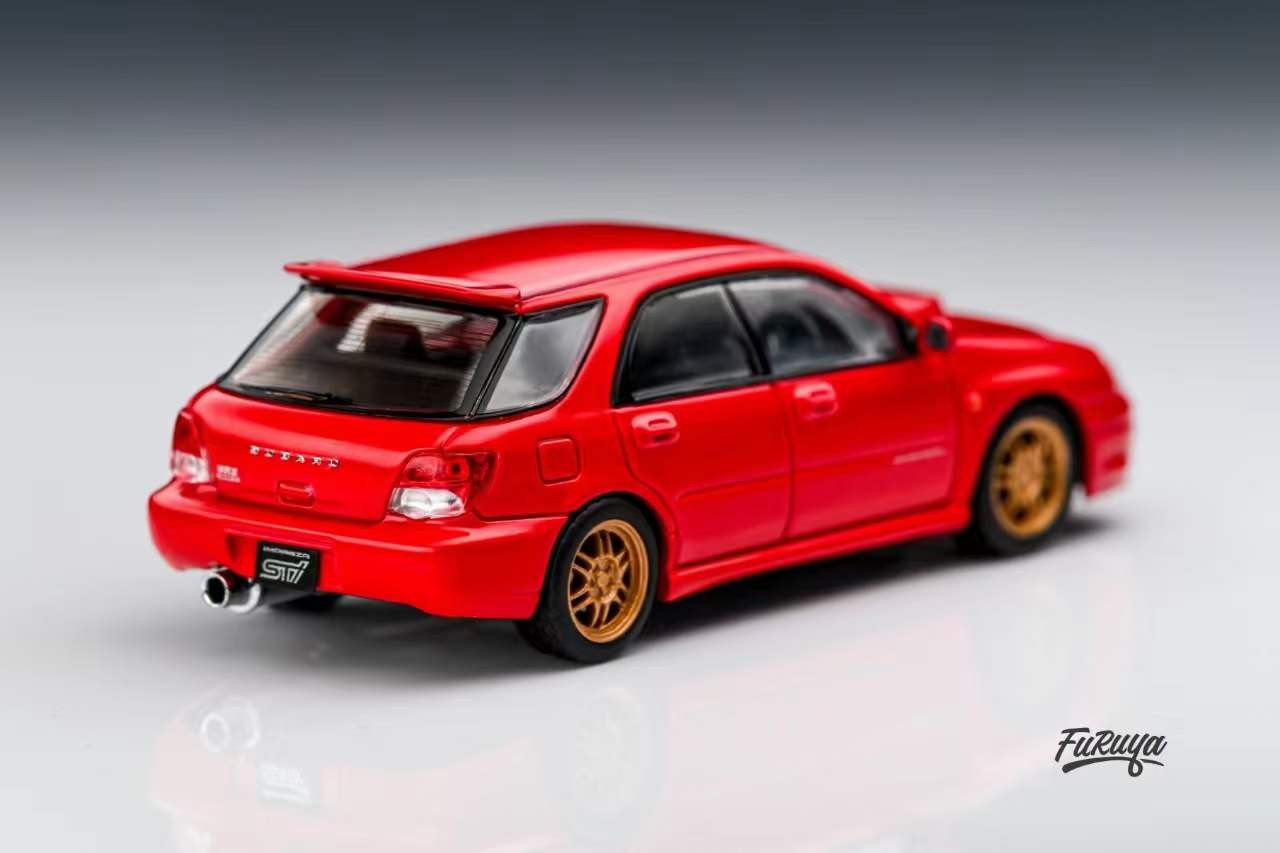 1/64 Furuya Subaru Impreza WRX STi GG Wagon 8th Generation (Red) Diecast Car Model