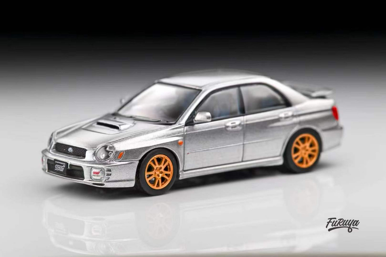 1/64 Furuya Subaru Impreza WRX STi GD Sedan 7th Generation (Silver) Diecast Car Model