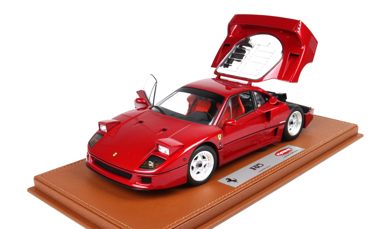1/18 BBR & Kyosho Ferrari F40 (Metallic Red) Diecast Car Model 