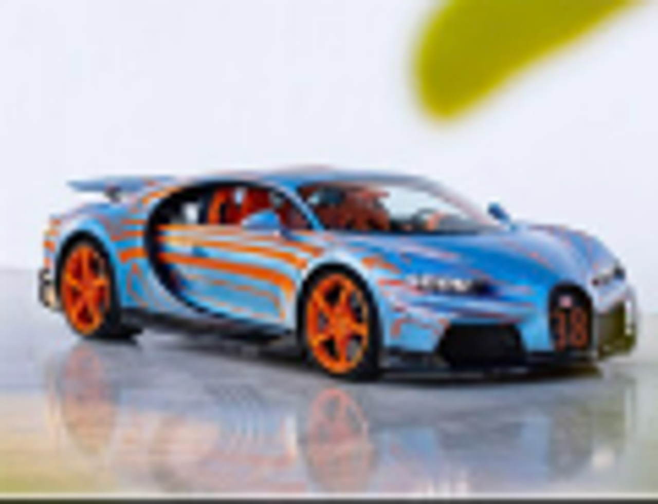 1/64 HH Model Bugatti Chiron Supersport Blue & Orange
