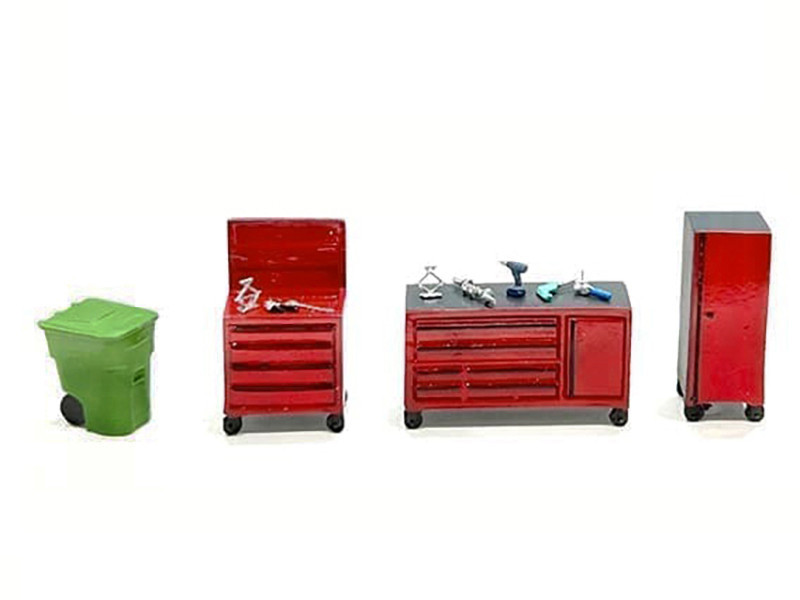 1/64 American Diorama Metal Tools - Set B ( Excluding car models