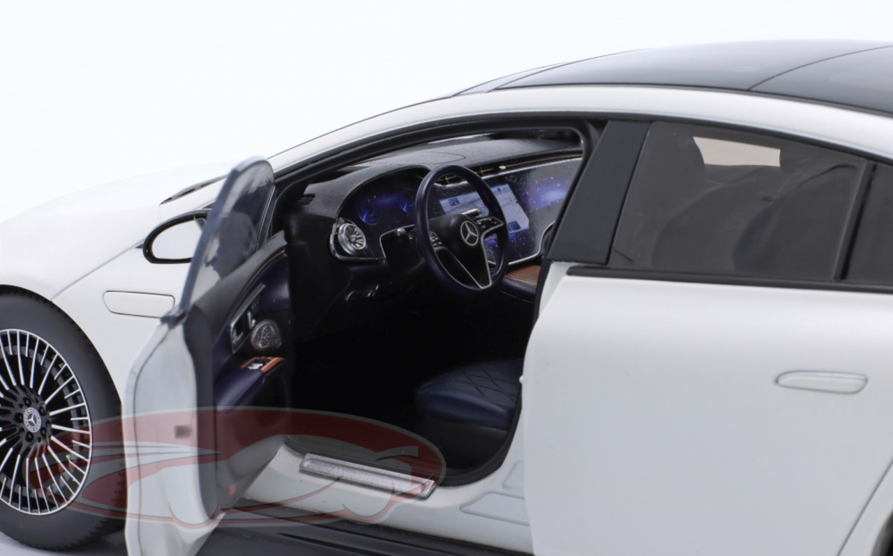 1/18 Dealer Edition 2022 Mercedes-Benz EQS (V297) (Opalite White) Diecast Car Model
