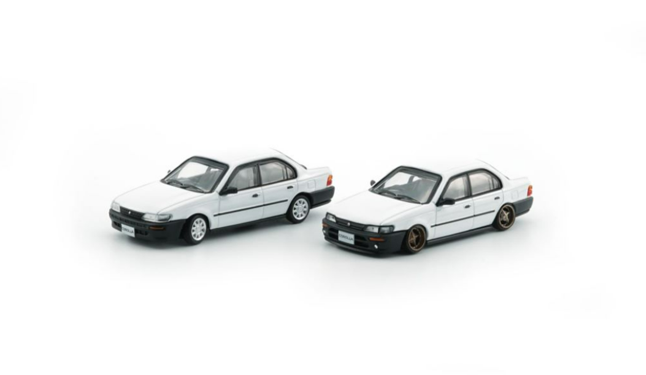 1/64 BM Creations Toyota Corolla 1996 AE100 -White /Blk Bumper (RHD)