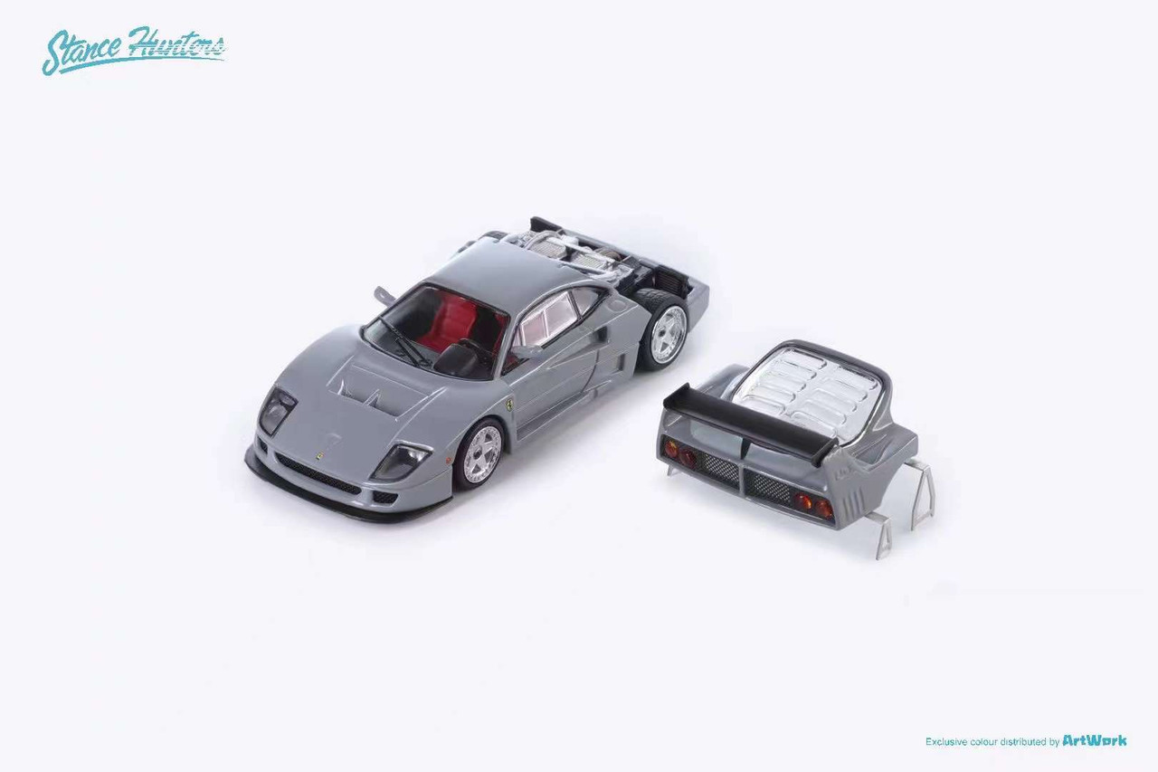 1/64 Stance Hunters SH Ferrari F40 LM (Grey) Diecast Car Model