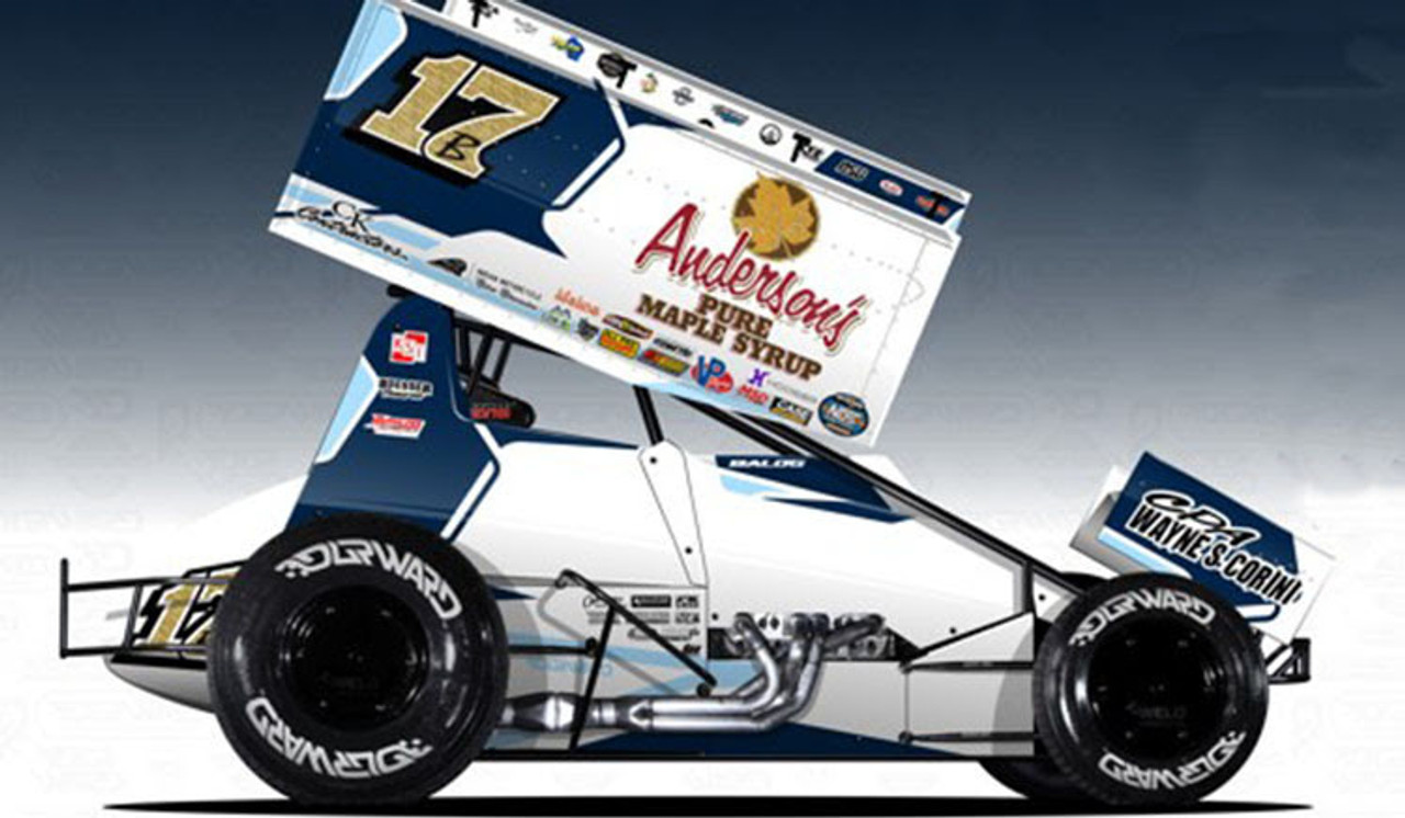 1/18 ACME 2024 #17B Anderson's Pure Maple Syrup Sprint Car Bill Balog Diecast Car Model