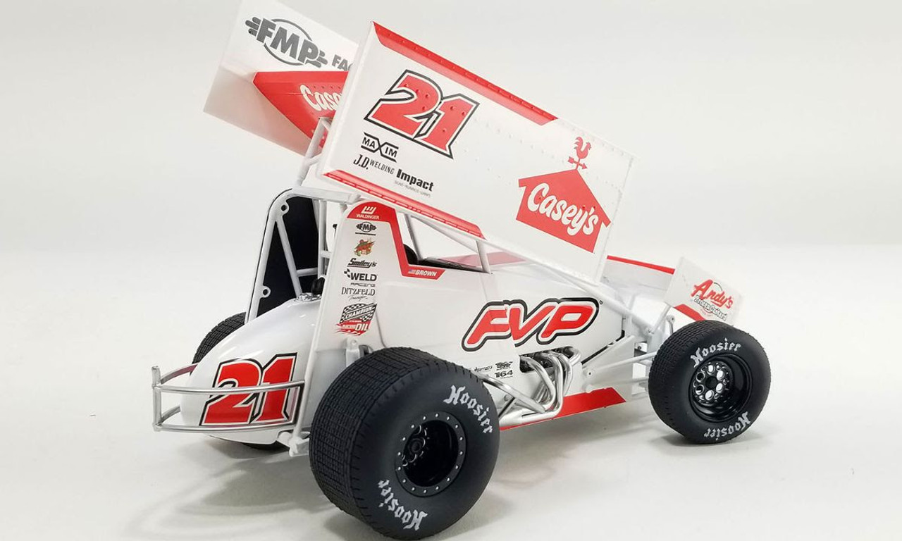 1/18 ACME 2024 #21 Casey's General Store Sprint Car Brian Brown Diecast Car Model