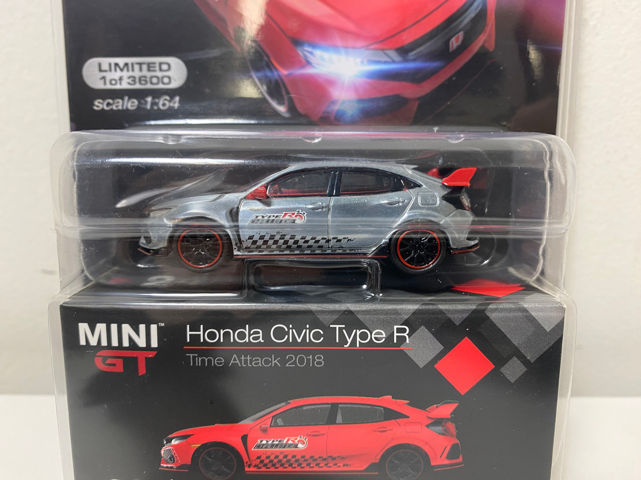 CHASE CAR 1/64 Mini GT 2018 Honda Civic Type-R Time Attack