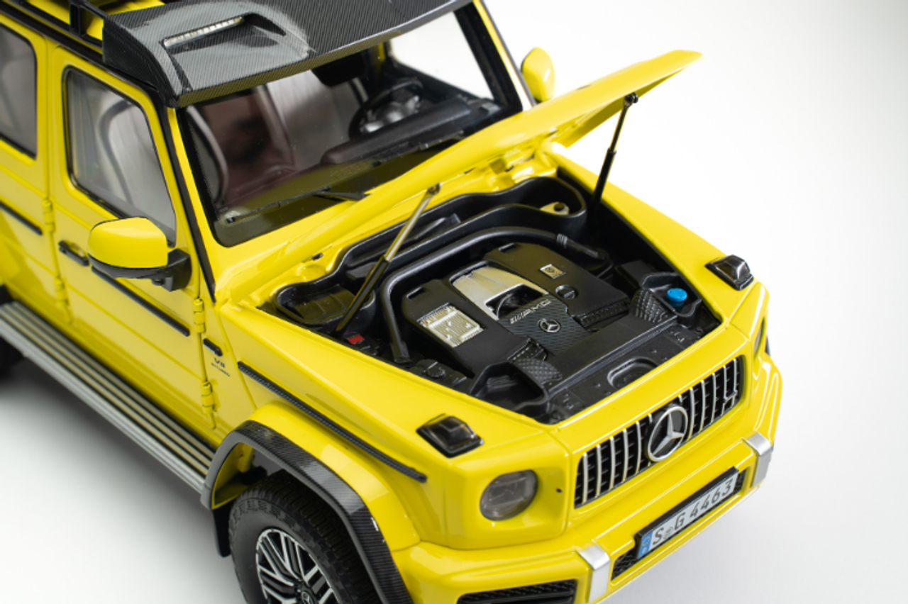 1/18 Mercedes-AMG G63 4x4² Yellow Diecast full open