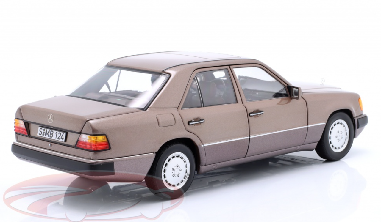 1/18 Dealer Edition 1989-1993 Mercedes-Benz 230E (W124) (Rosewood Brown Metallic) Diecast Car Model