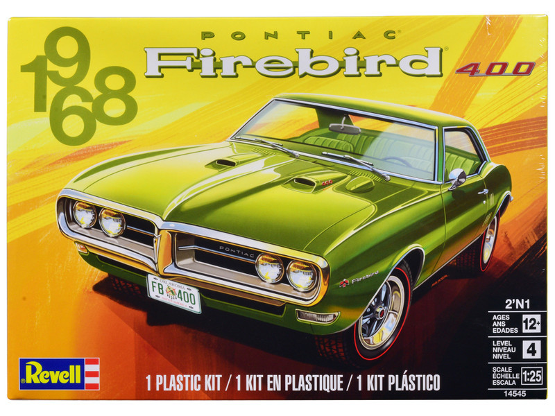 Level 4 Model Kit 1968 Pontiac Firebird 400 2-in-1 Kit 1/25 Scale