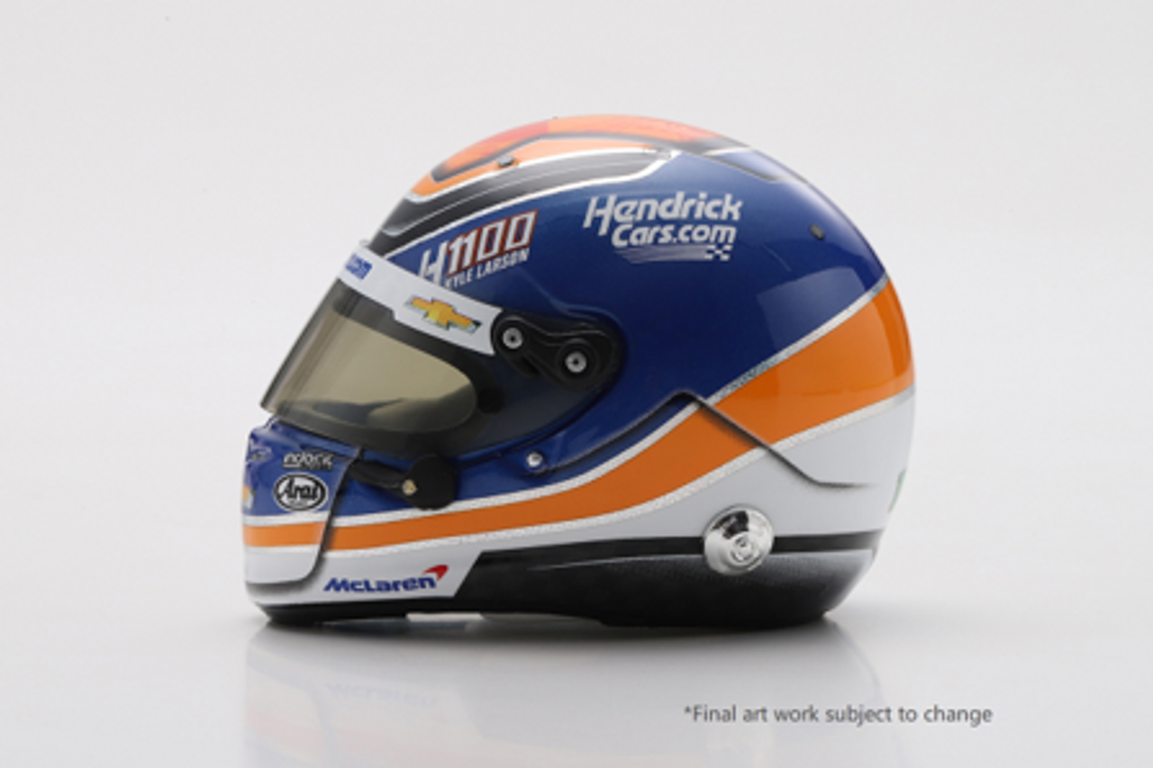 1/5 Spark 2024 Kyle Larson Arrow McLaren HendrickCars.com H1100 Arai Helmet Model