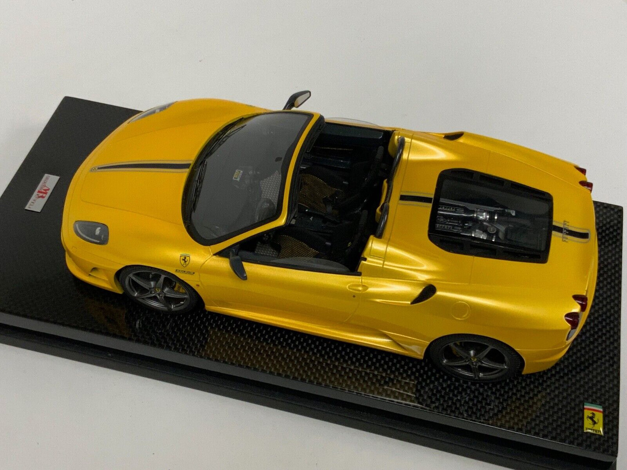 1/18 MR Collection Ferrari F430 Scudera 16M (Tristrato Yellow) Car Model with Carbon Fiber Base Limited 25 Pieces