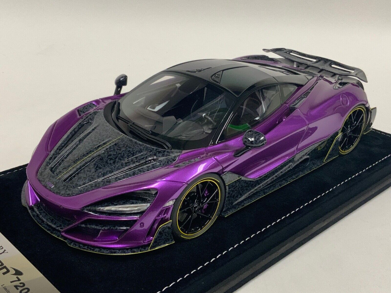 専用4 1/18 Timothy & Pierre McLaren 720S Mansory (Purple) Car Model