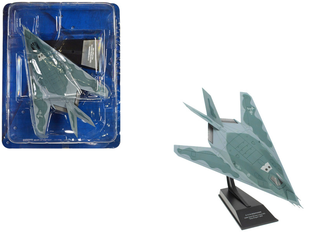 Lockheed F-117A Nighthawk Stealth Aircraft "53rd Test and Evaluation Group Detachment 1 53rd Wing Gray Dragon" (2004) United States Air Force 1/100 Diecast Model by Hachette Collections