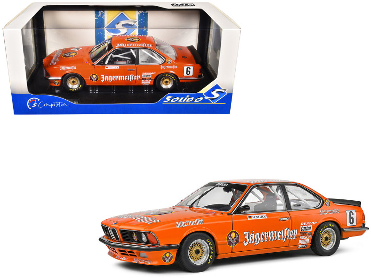 1/18 Solido 1984 BMW 635 CSI (E24) Jägermeister #6 ETCC Hans-Joachim Stuck  Diecast Car Model - LIVECARMODEL.com