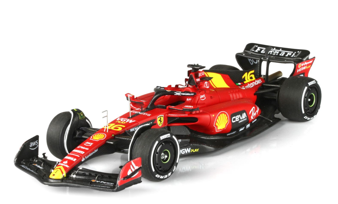 1/18 BBR 2023 Formula 1 Ferrari SF-23 Italy Monza GP Charles Leclerc Diecast Car Model Poliform Packaging