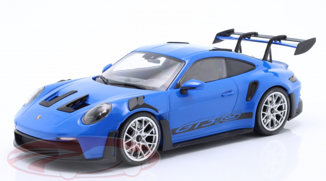 1/18 Minichamps 2023 Porsche 911 (992) GT3 RS (Blue with Silver Wheels) Car Model