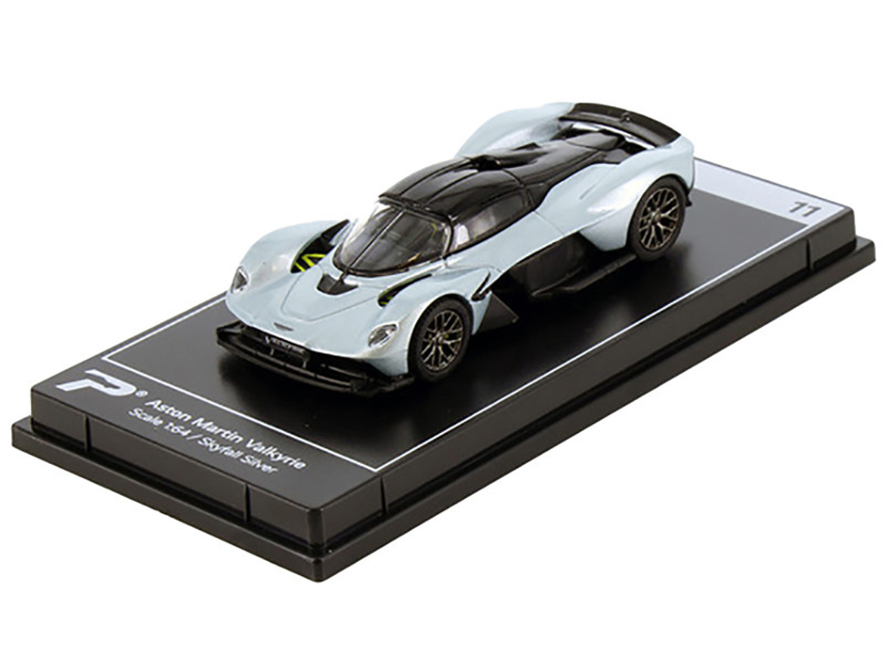 1/64 PosterCars Aston Martin Valkyrie (Skyfall Silver) Diecast Car Model