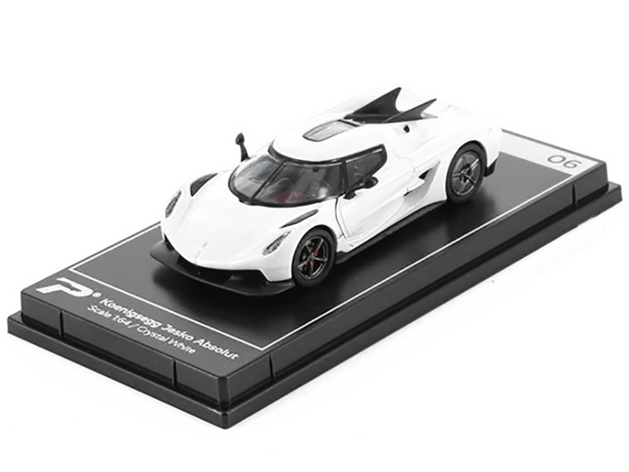 1/64 PosterCars Koenigsegg Jesko Absolut (Crystal White) Diecast Car Model