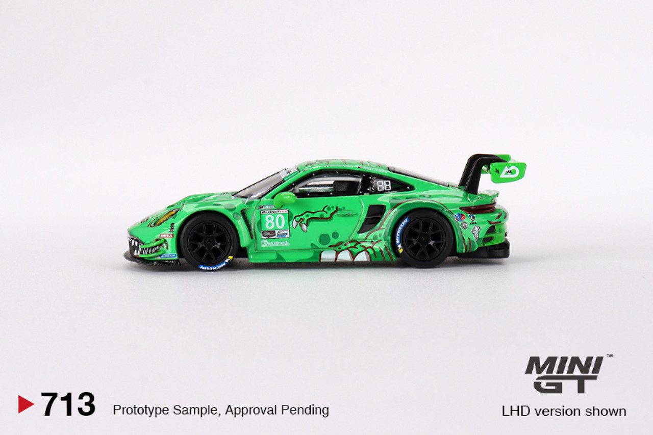 1/64 Mini GT 2023 Porsche 911 GT3 R #80 GTD AO Racing IMSA Sebring 12 Hrs Diecast Car Model