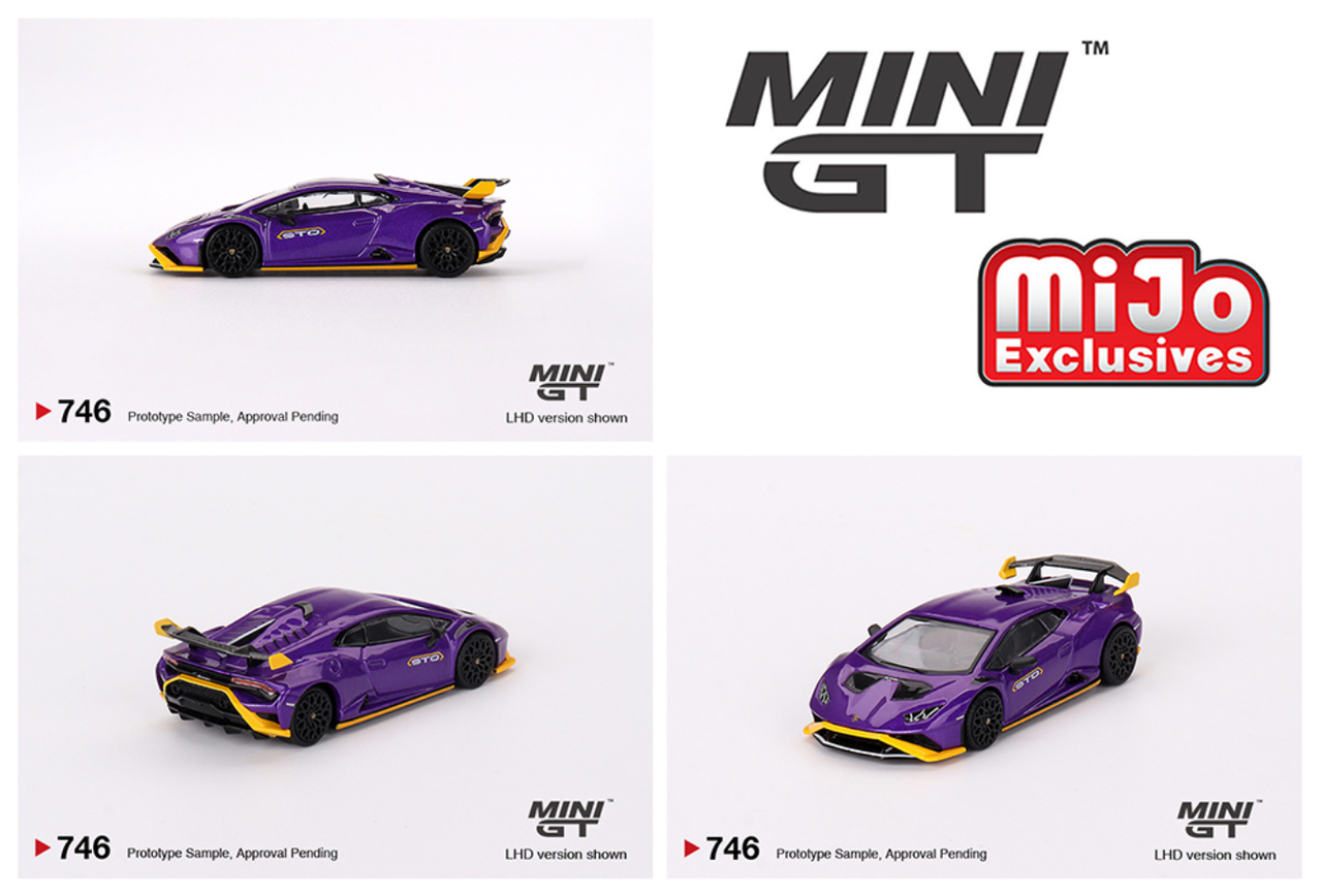 1/64 Mini GT Lamborghini Huracán STO (Viola Pasifae Purple) Diecast Car Model