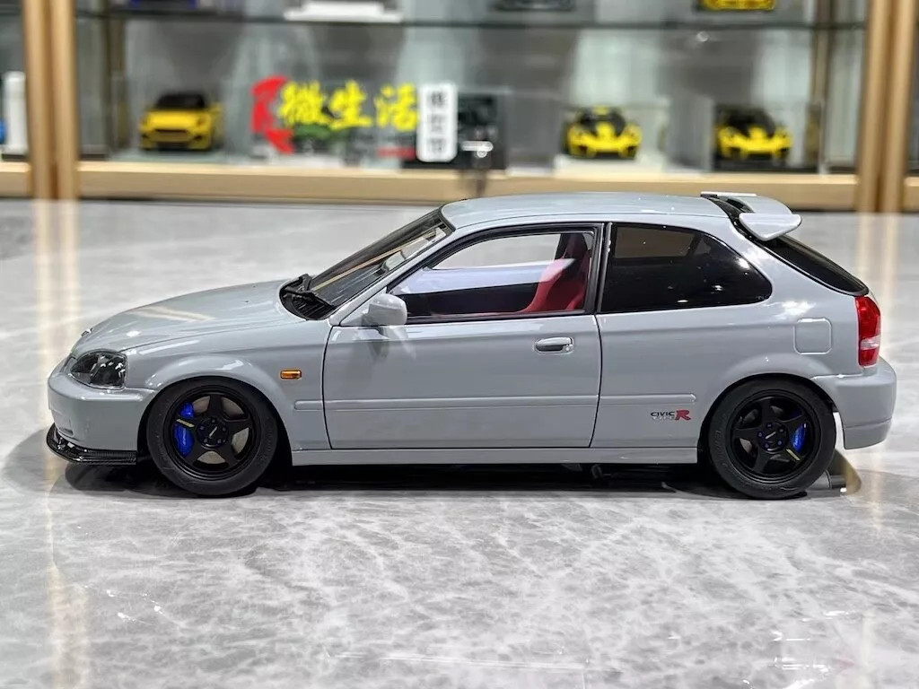 1/18 Motorhelix Honda Civic Type R (EK9) (Nardo Grey) Full Open