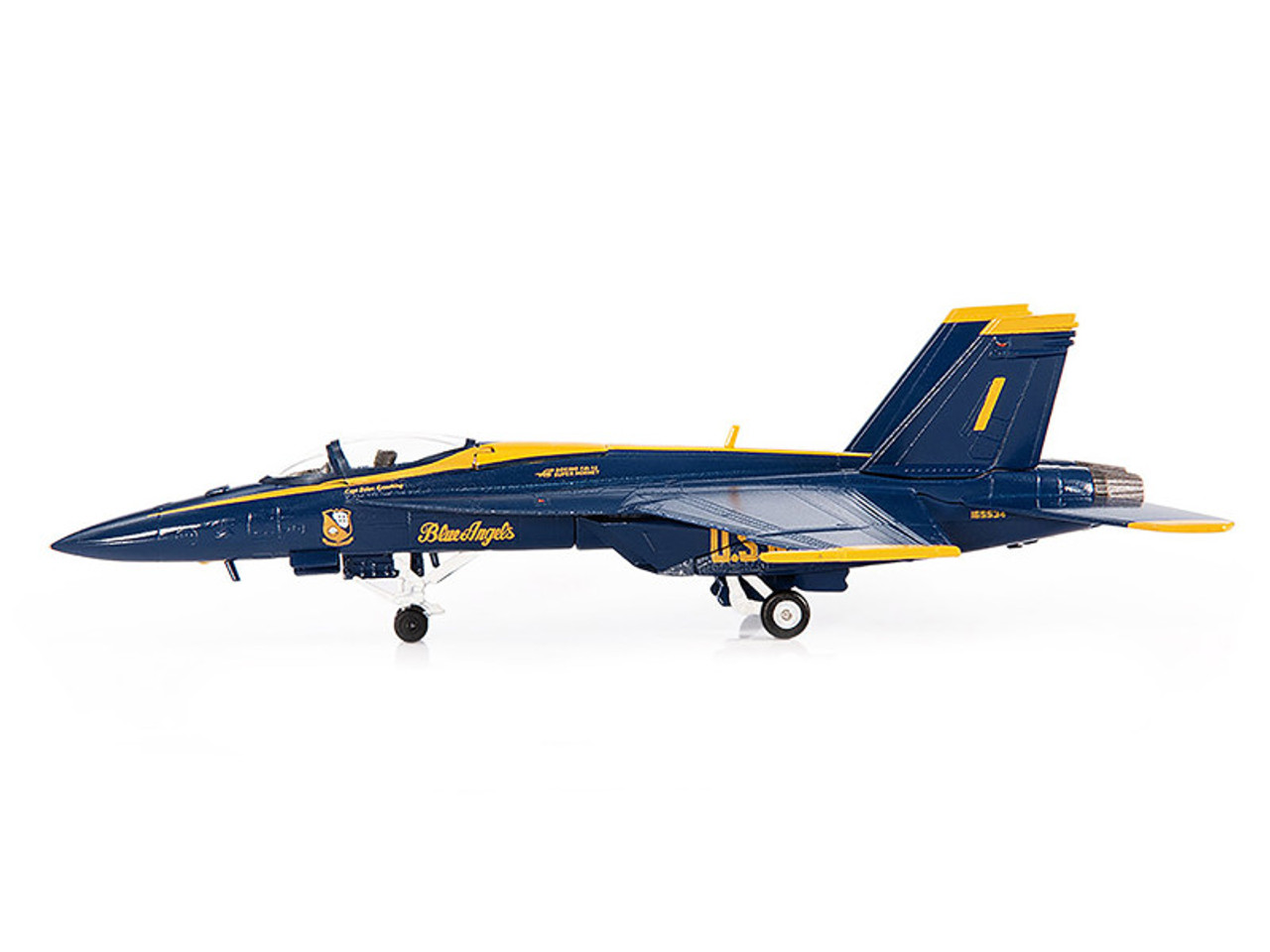 Boeing F/A-18E Super Hornet Fighter Aircraft "Blue Angels #1" (2021) United States Navy 1/144 Diecast Model by JC Wings