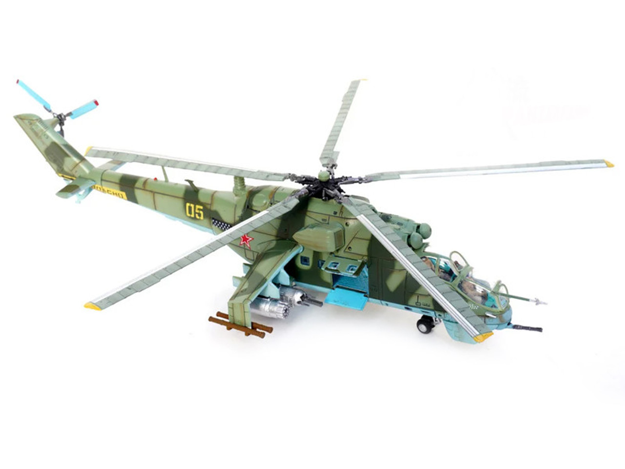 Mil Mi-24V Hind Attack Helicopter "262nd Separate Helicopter Squadron Limited Contingent of Soviet Forces Bagram Air Base" Soviet Air Force 1/72 Diecast Model by Panzerkampf