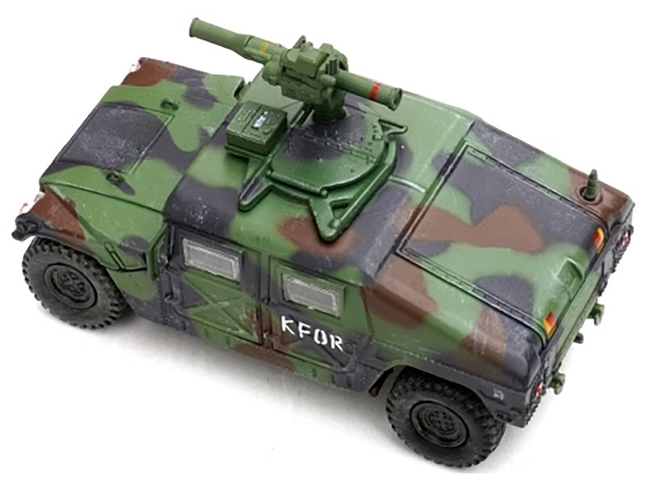 M1046 HUMVEE Tow Missile Carrier Green Camouflage "3rd Battalion 8th Marine Regiment Kosovo Force (KFOR)" (1999) "Military Miniature" Series 1/64 Diecast Model by Panzerkampf