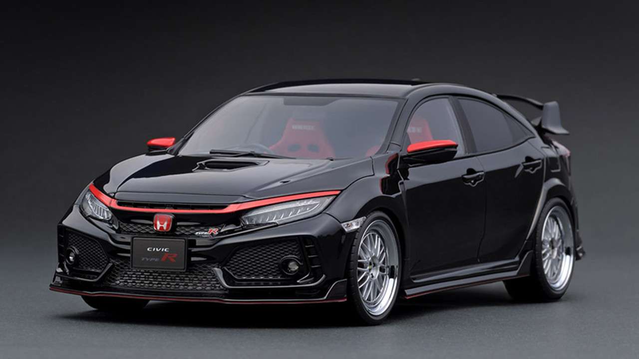 1/18 IG Ignition Model Honda Civic Type R TypeR FK8 (Black w/ BBS Wheels)  Resin Car Model