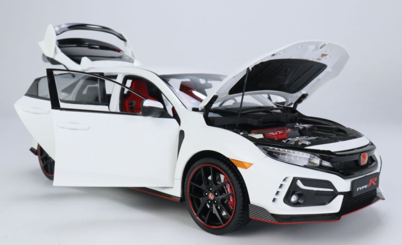 1/18 LCD 2020 Honda Civic Type-R Type R TypeR FK8 (White) Diecast Car Model