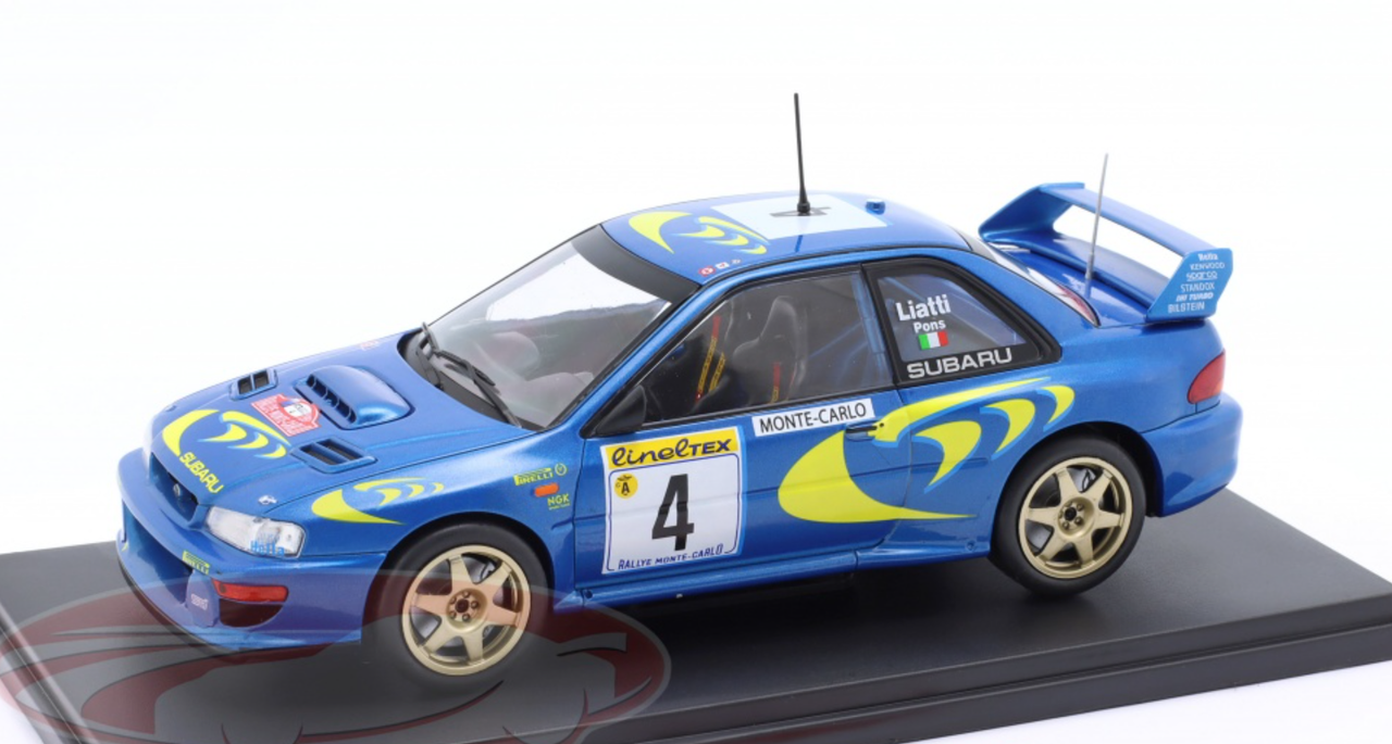 1/24 Altaya 1997 Subaru Impreza S3 WRC #4 Winner Rallye Monte Carlo 555 Subaru WRT Piero Liatti, Fabrizio Pons Car Model