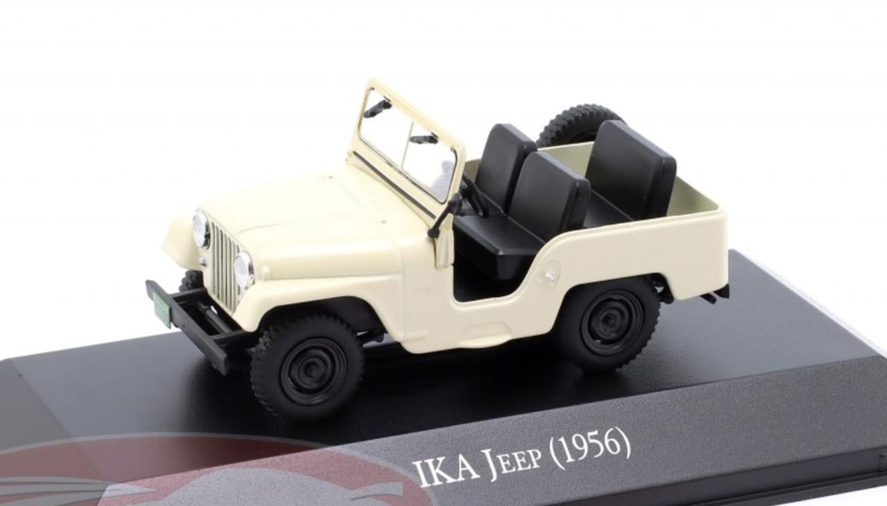 1/43 Altaya 1956 IKA Jeep (Cream White) Car Model