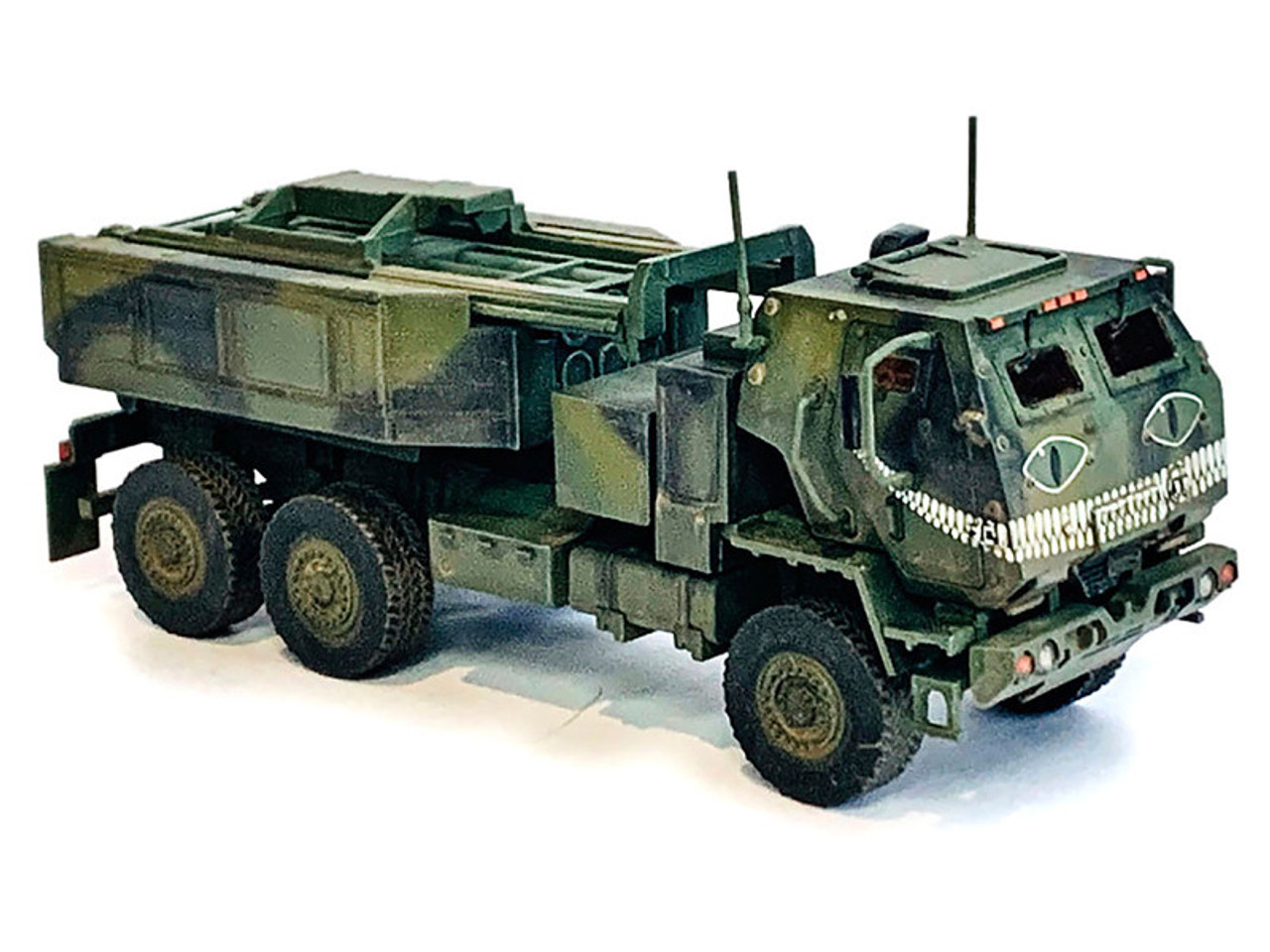 Ukraine M142 High Mobility Artillery Rocket System (HIMARS) Green Camouflage with Cat Face Graphic "NEO Dragon Armor" Series 1/72 Plastic Model by Dragon Models