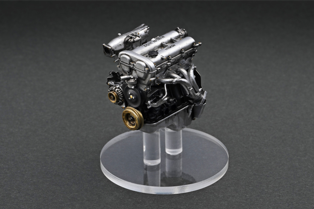 1/18 Ignition Model Mazda Eunos Roadster (NA) Silver With B6-ZE engine (Attached engine)