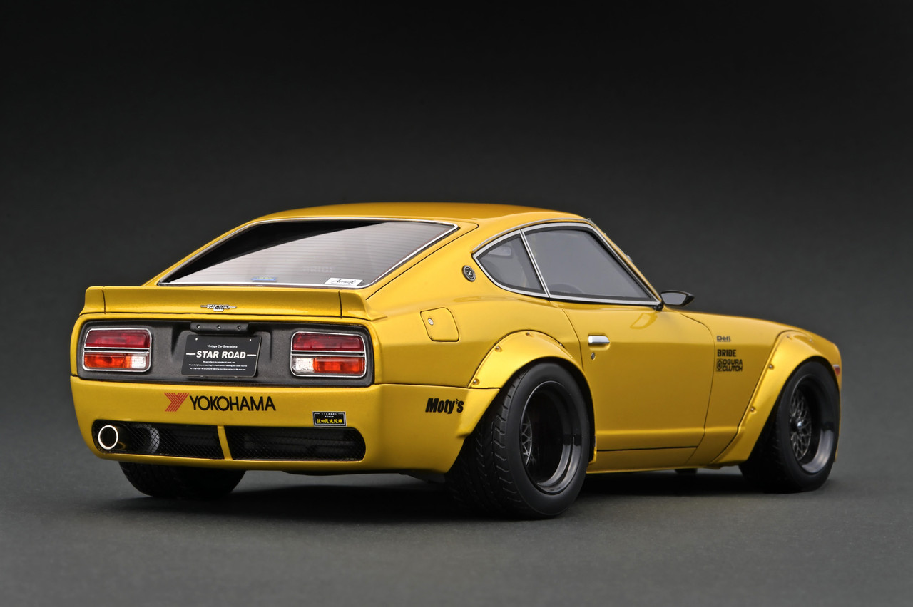 1/18 Ignition Model Nissan Fairlady Z (S30) STAR ROAD Yellow Metallic