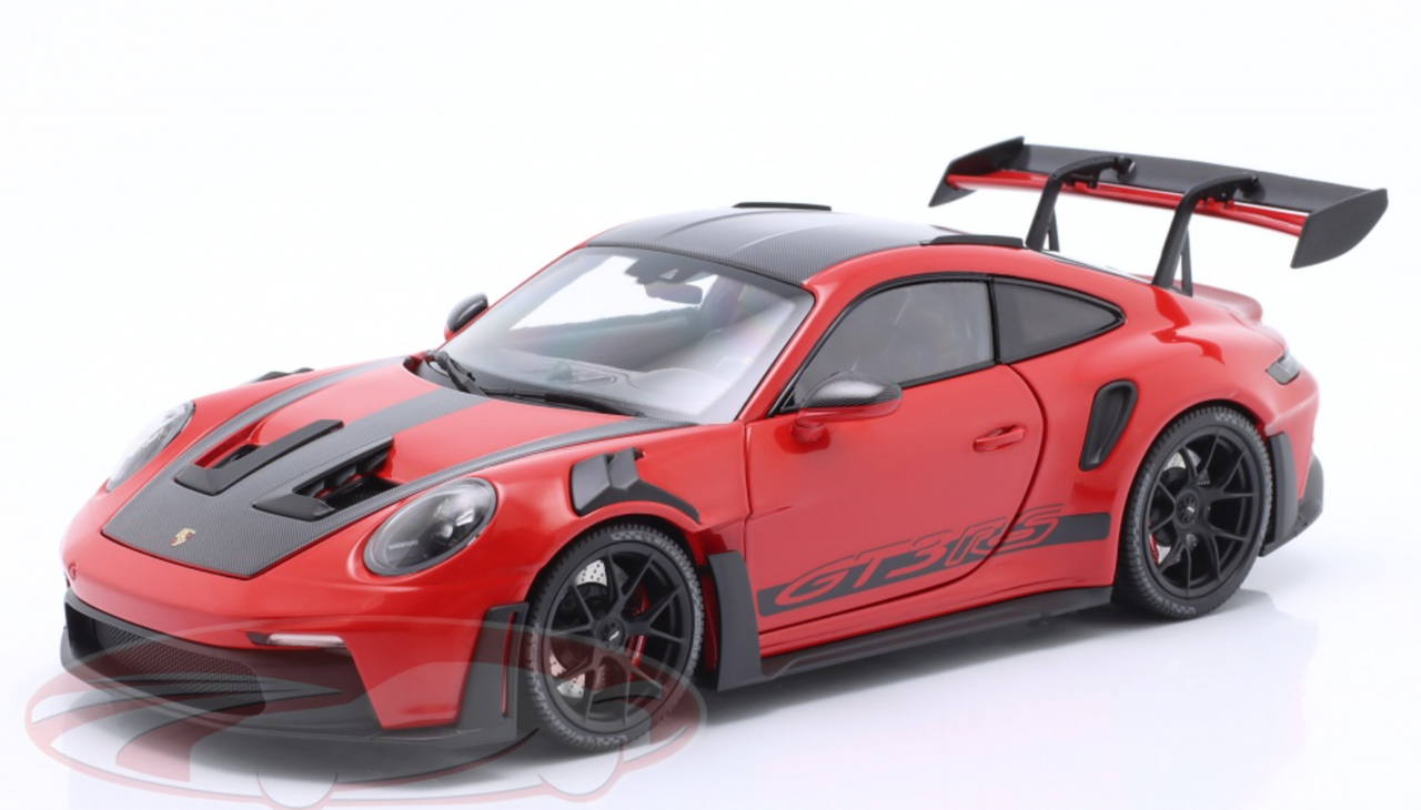 1/18 Minichamps 2022 Porsche 911 (992) GT3 RS Weissach Package (Red with Black Wheels) Car Model