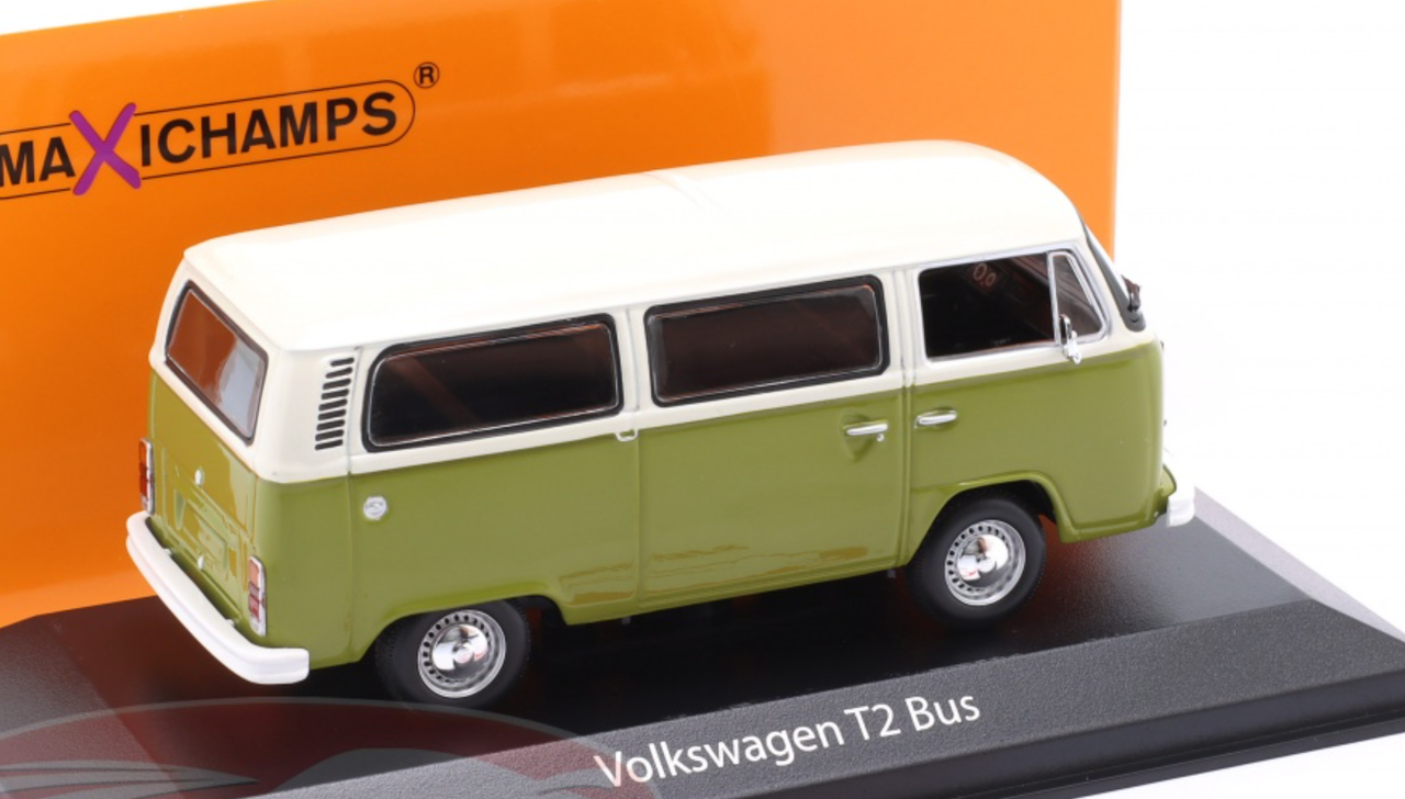 1/43 Minichamps 1972 Volkswagen VW T2 Bus (Green) Car Model