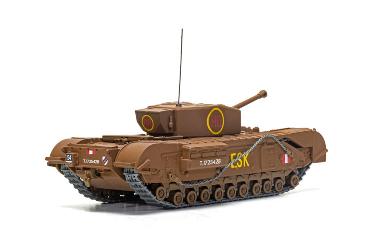 Churchill Mk.III Tank "ESK Squadron HQ C Squadron 3rd Battalion Scots Guards 6th Guards Armoured Brigade" (1943) British Royal Army "Military Legends" Series 1/50 Diecast Model by Corgi