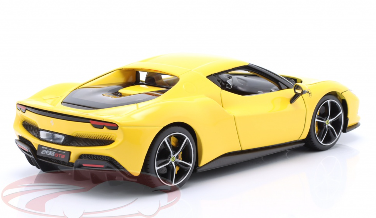 1/18 Bburago 2021 Ferrari 296 GTB Hybrid 830PS V6 (Yellow) Diecast Car Model