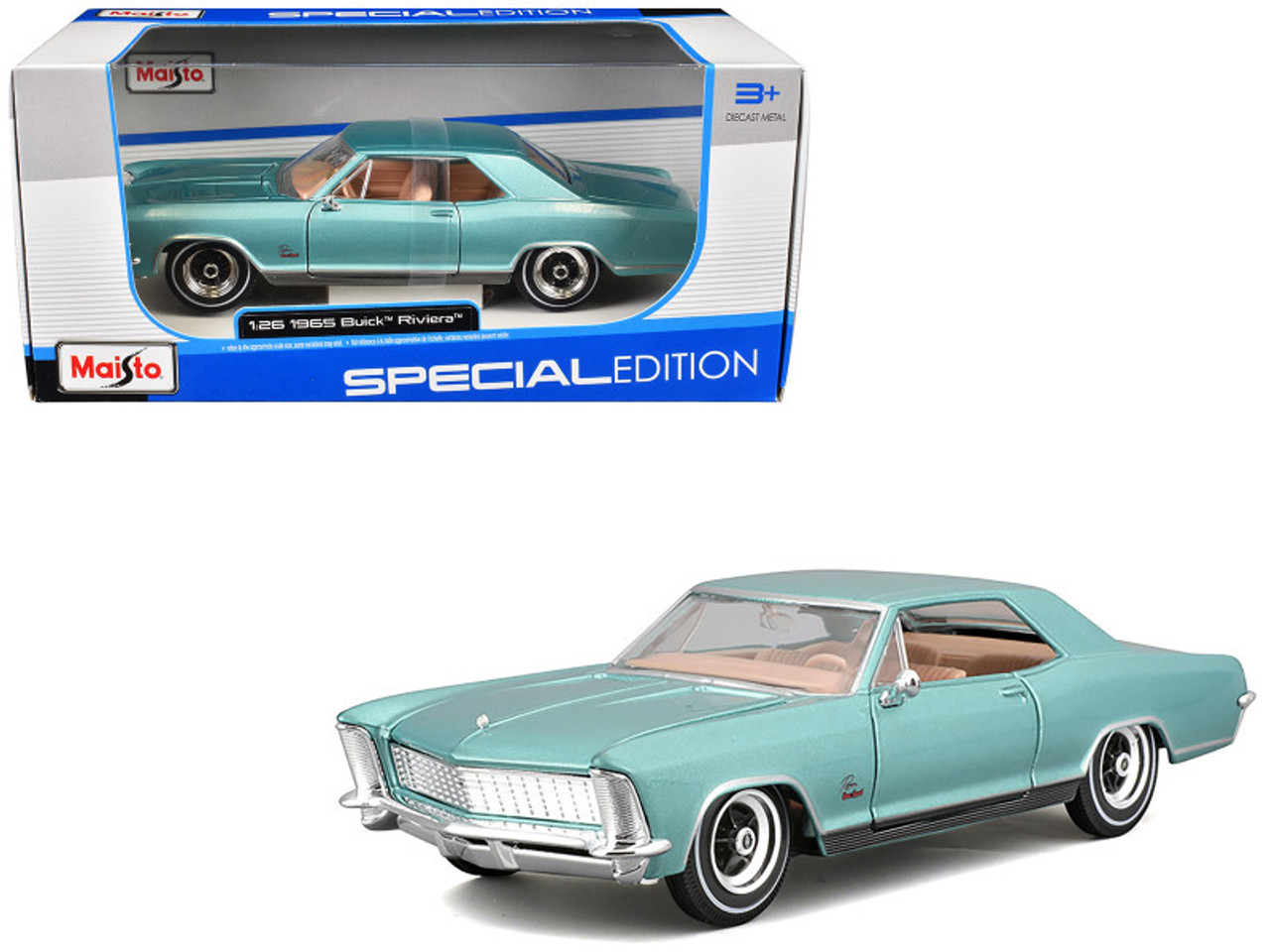 1/24 Maisto 1965 Buick Riviera (Blue) Diecast Car Model
