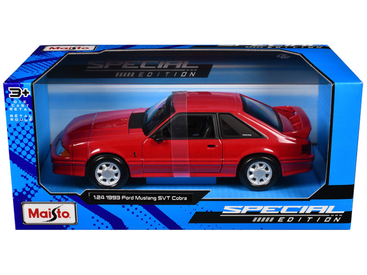 1/24 Maisto 1993 Ford Mustang SVT Cobra (Red) Diecast Car