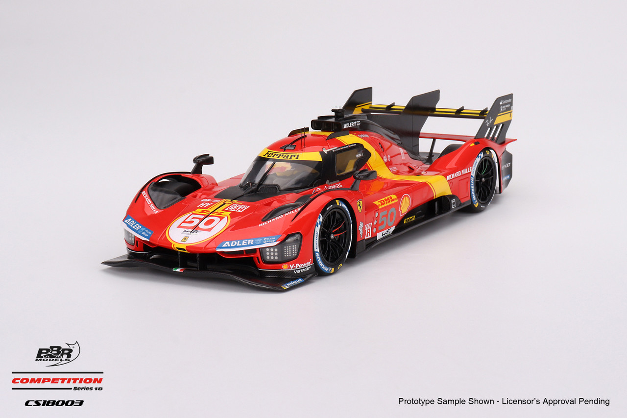 1/18 BBR 2023 Ferrari 499P Team AF Corse #50 WEC 1000 Miles of Sebring 3rd Place Car Model