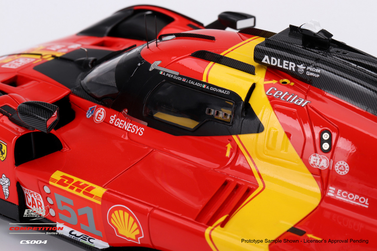 1/18 BBR 2023 Ferrari 499P Team AF Corse #51 WEC 6 HR of Spa 3rd Place Car Model